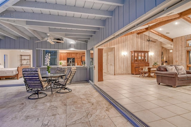 621 Ivanhoe Ln, Holmes Beach, FL 34217 - view of patio / terrace featuring an outdoor living space, ceiling fan, and outdoor dining area