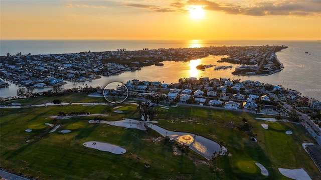 621 Ivanhoe Ln, Holmes Beach, FL 34217 - aerial view with a water view and a residential view