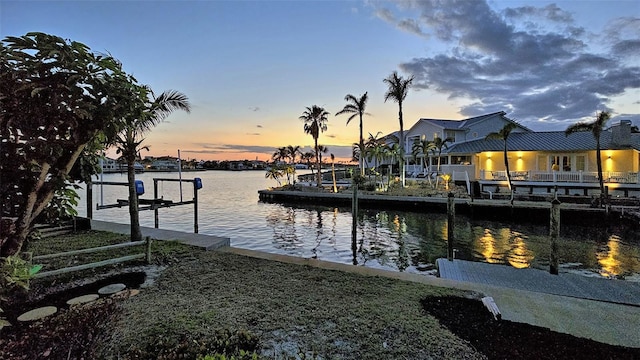 621 Ivanhoe Ln, Holmes Beach, FL 34217 - dock area with a water view