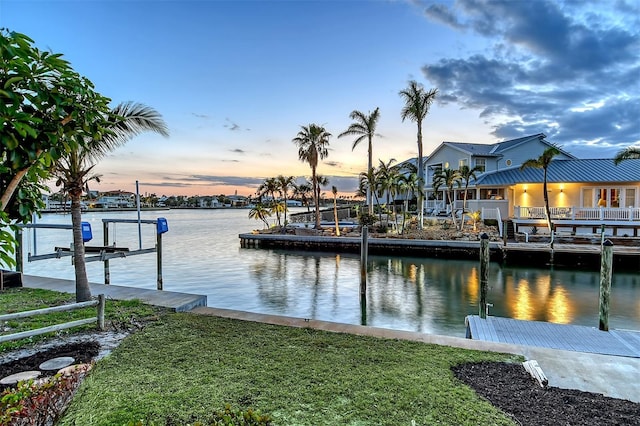 621 Ivanhoe Ln, Holmes Beach, FL 34217 - dock area with a water view