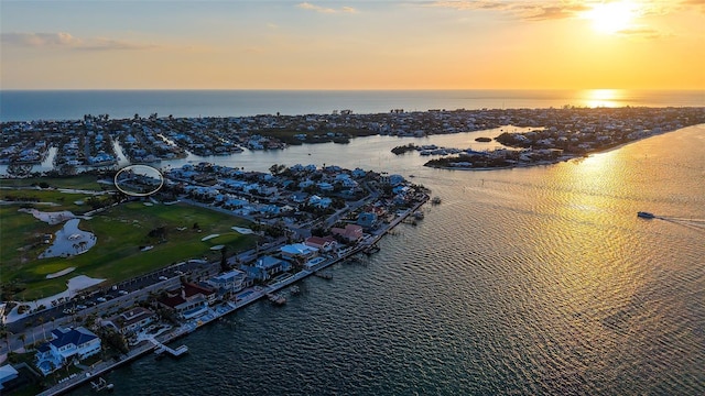 621 Ivanhoe Ln, Holmes Beach, FL 34217 - aerial view featuring a water view