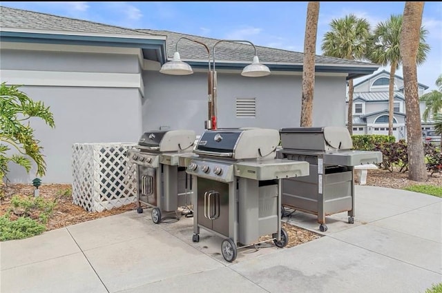 view of patio featuring area for grilling