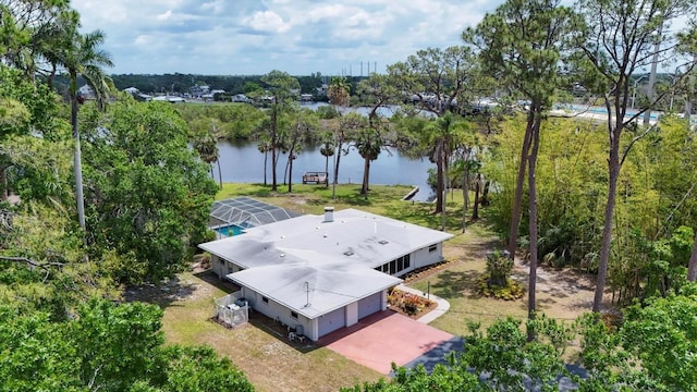 4311 52nd St E, Bradenton, FL 34208 - birds eye view of property featuring a water view
