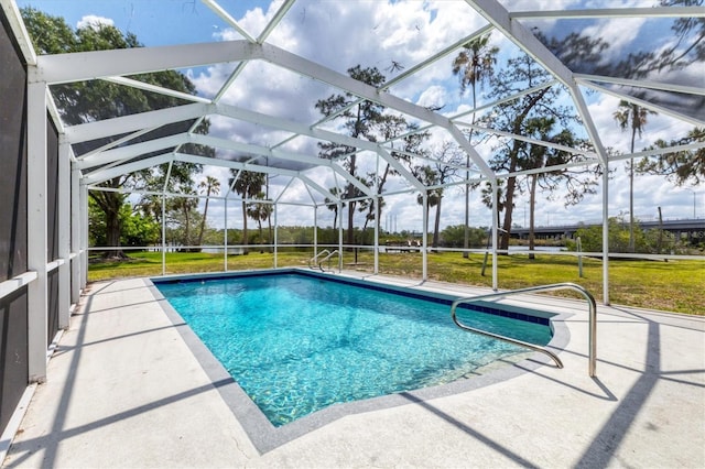 4311 52nd St E, Bradenton, FL 34208 - pool with a yard, a lanai, and a patio area