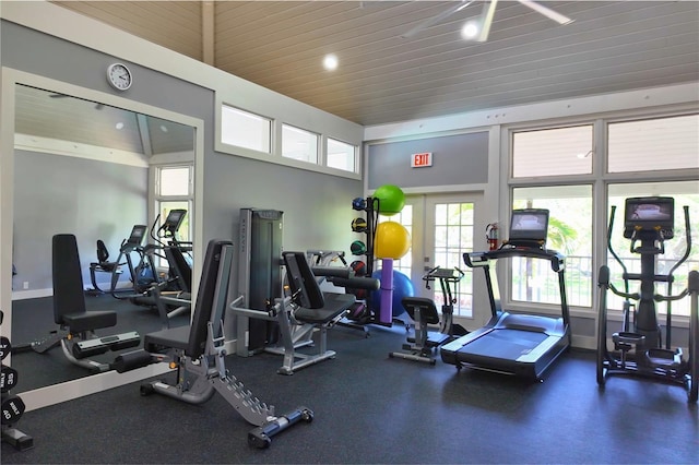 view of workout area