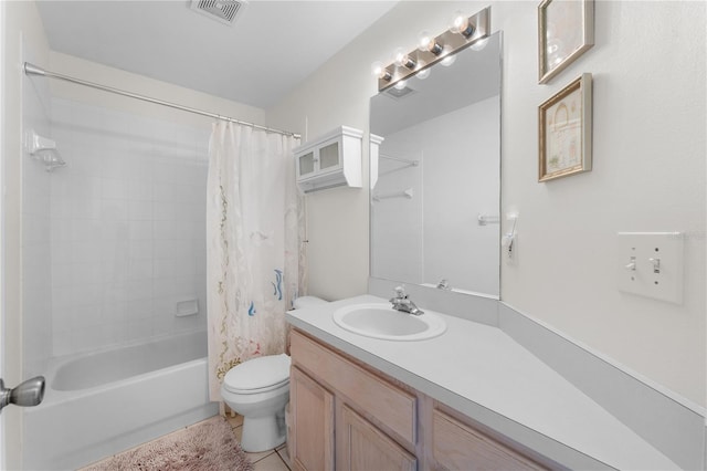 4610 Runabout Way, Bradenton, FL 34203 - full bathroom featuring toilet, vanity, shower / tub combo, and tile patterned flooring