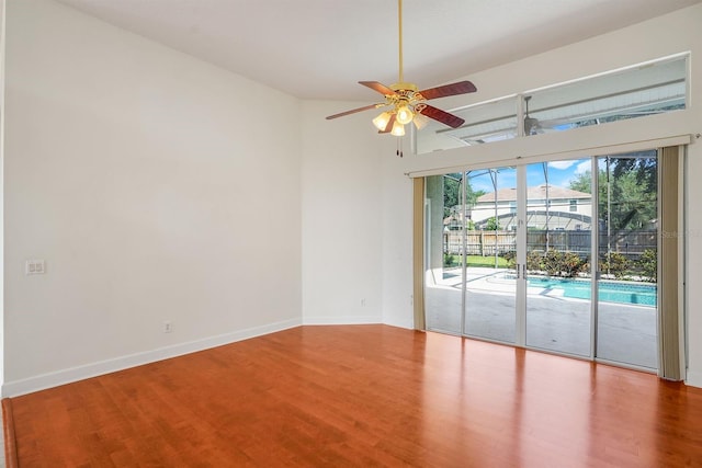 1125 English Garden Ln, Winter Garden, FL 34787 - unfurnished room with baseboards, wood finished floors, and ceiling fan