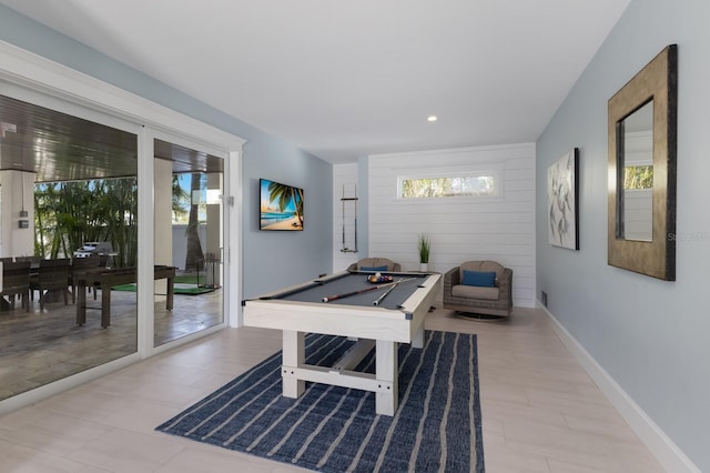 222 Willow Ave, Anna Maria, FL 34216 - playroom featuring recessed lighting, baseboards, and billiards