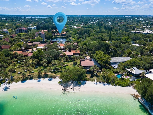 bird's eye view of a nearby body of water