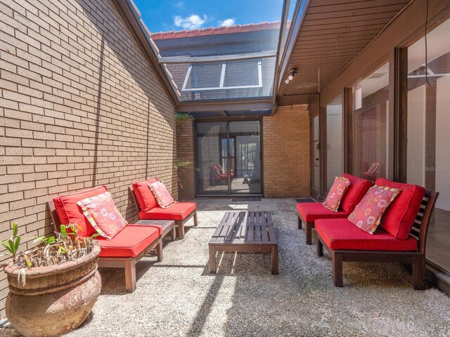 view of patio / terrace with an outdoor hangout area