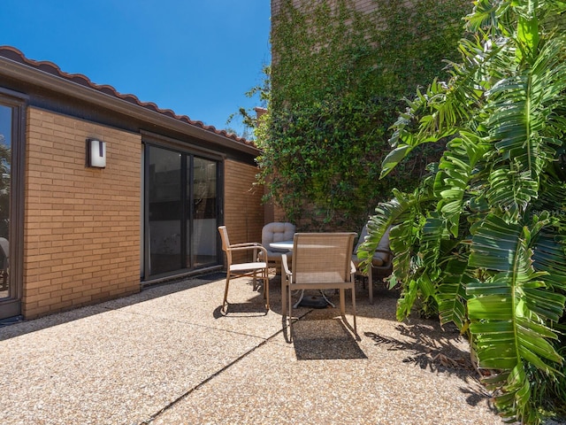 view of patio with outdoor dining space
