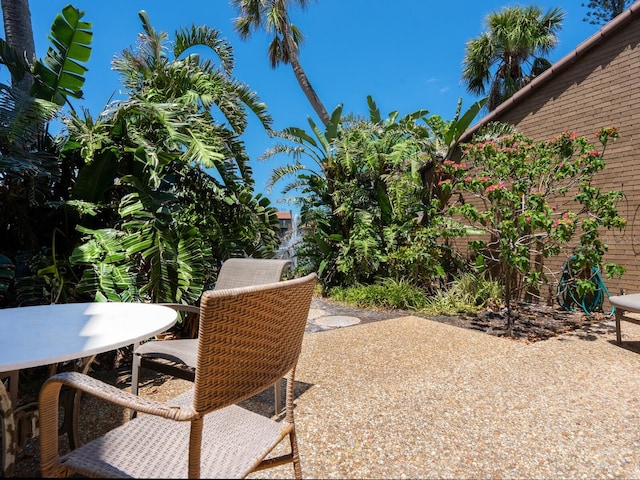 view of patio featuring outdoor dining space