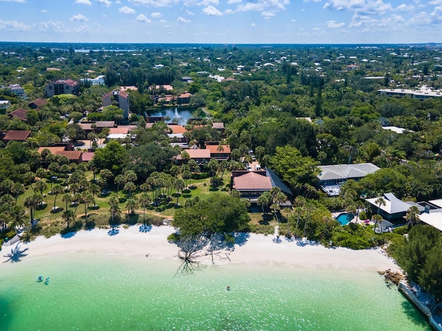 aerial view of a nearby body of water