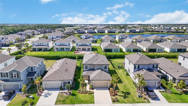 aerial view featuring a residential view