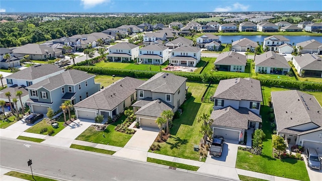 aerial view featuring a residential view