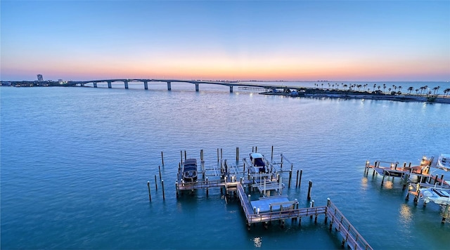 280 Golden Gate Pt Unit 600, Sarasota, FL 34236 - dock area with a water view