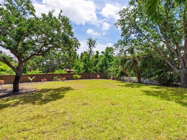 8871 Fishermens Bay Dr, Sarasota, FL 34231 - view of yard featuring a fenced backyard