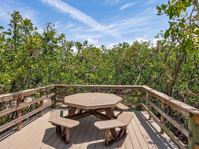 8871 Fishermens Bay Dr, Sarasota, FL 34231 - deck featuring outdoor dining space
