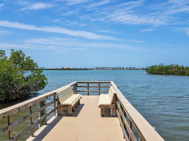 8871 Fishermens Bay Dr, Sarasota, FL 34231 - dock area featuring a water view