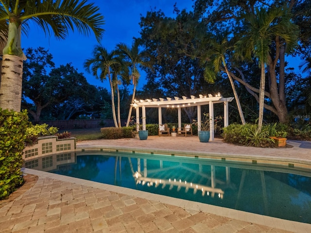 8871 Fishermens Bay Dr, Sarasota, FL 34231 - pool featuring a pergola and a patio