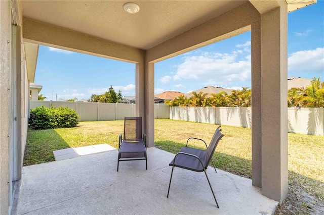 view of patio / terrace with a fenced backyard