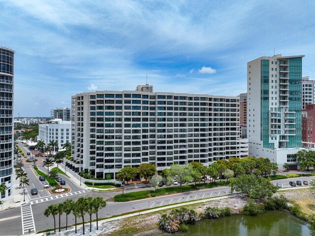 1255 N Gulfstream Ave Unit 402, Sarasota, FL 34236 - view of property with a city view and a water view