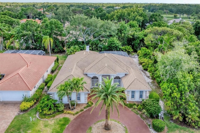 view from above of property