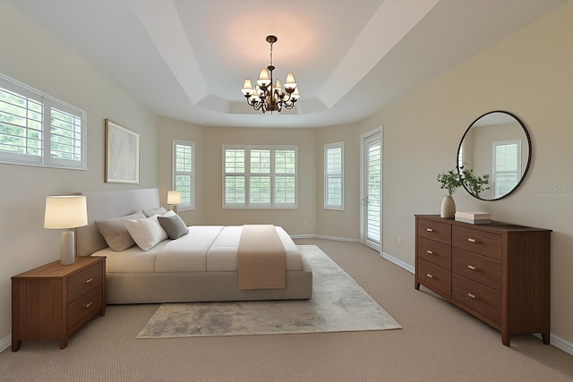 15518 29th St E, Parrish, FL 34219 - bedroom with multiple windows, a chandelier, and baseboards