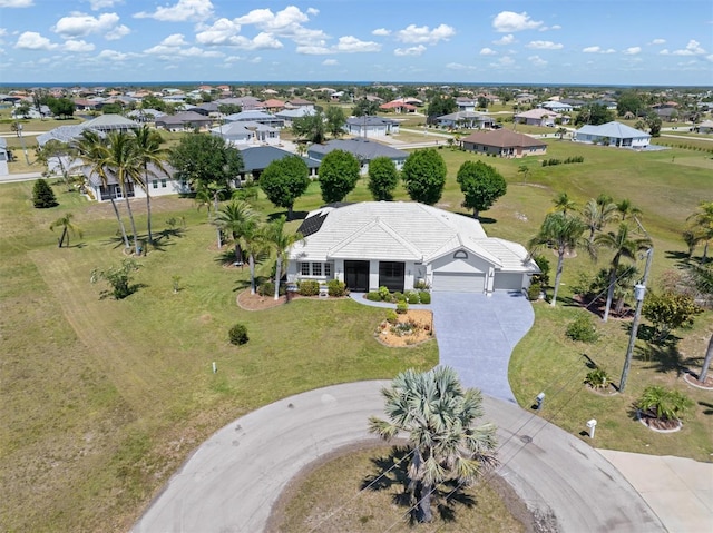 drone / aerial view featuring a residential view