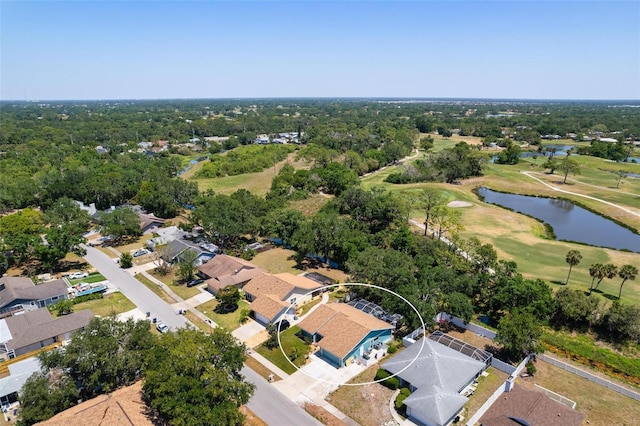 4219 Berkshire Dr, Sarasota, FL 34241 - aerial view featuring a residential view, a water view, and golf course view
