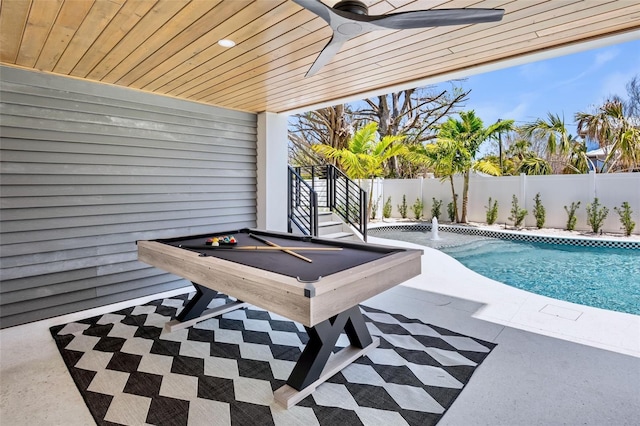 723 S Blvd Of The Presidents, Sarasota, FL 34236 - game room with wood ceiling