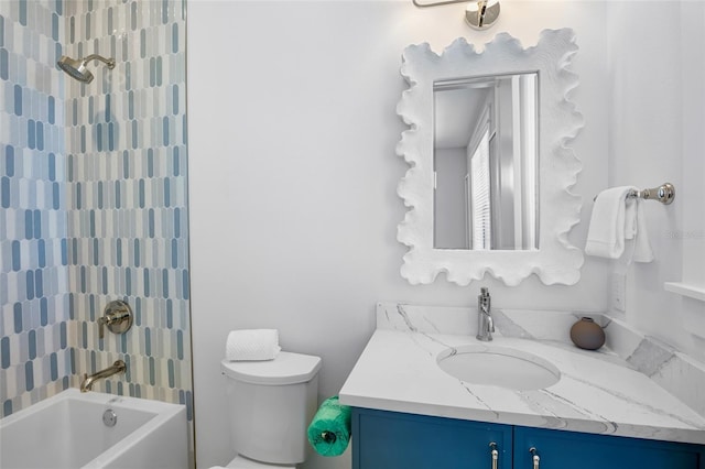 723 S Blvd Of The Presidents, Sarasota, FL 34236 - bathroom with shower / bathing tub combination, toilet, and vanity