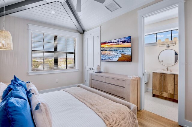 723 S Blvd Of The Presidents, Sarasota, FL 34236 - bedroom with baseboards, multiple windows, and visible vents