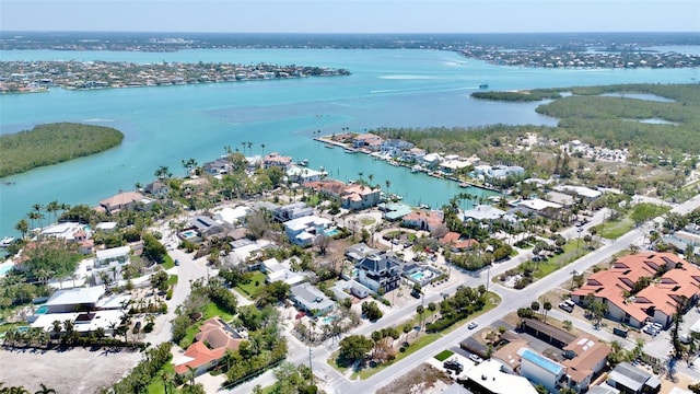 723 S Blvd Of The Presidents, Sarasota, FL 34236 - birds eye view of property featuring a water view and a residential view