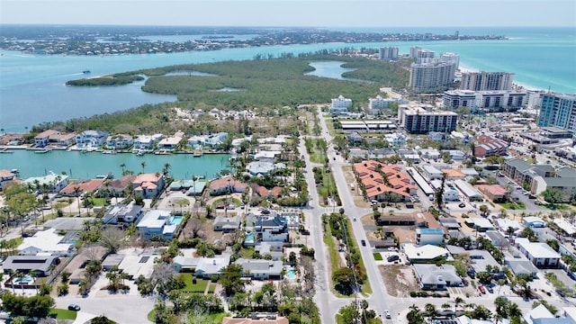 723 S Blvd Of The Presidents, Sarasota, FL 34236 - bird's eye view with a view of city and a water view