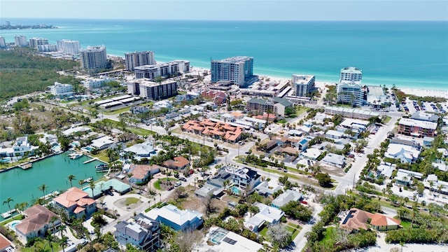 723 S Blvd Of The Presidents, Sarasota, FL 34236 - drone / aerial view with a city view and a water view