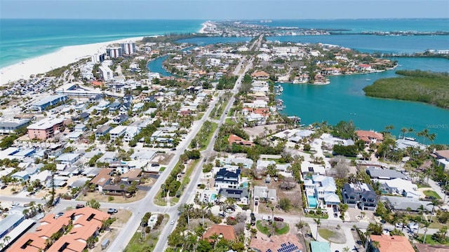 723 S Blvd Of The Presidents, Sarasota, FL 34236 - drone / aerial view featuring a water view