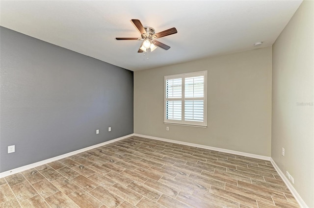 2084 La Palma Ave, Port Charlotte, FL 33953 - unfurnished room featuring ceiling fan, light wood-type flooring, and baseboards