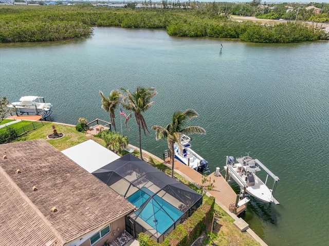 10432 Sandpiper Rd W, Bradenton, FL 34209 - aerial view featuring a water view