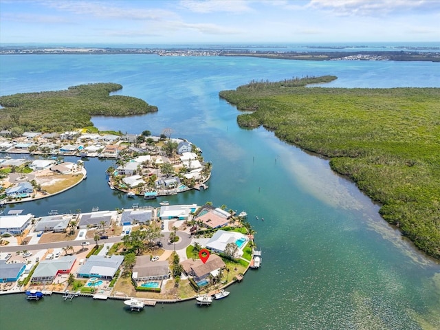 10432 Sandpiper Rd W, Bradenton, FL 34209 - birds eye view of property featuring a residential view and a water view