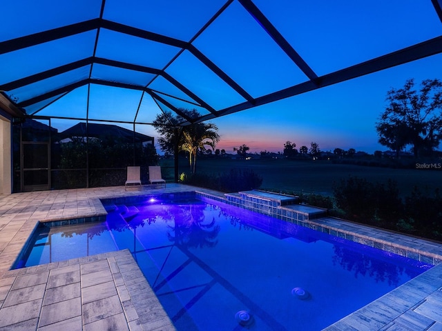 15037 Montello Way, Lakewood Ranch, FL 34211 - pool featuring a lanai, a patio, and an in ground hot tub