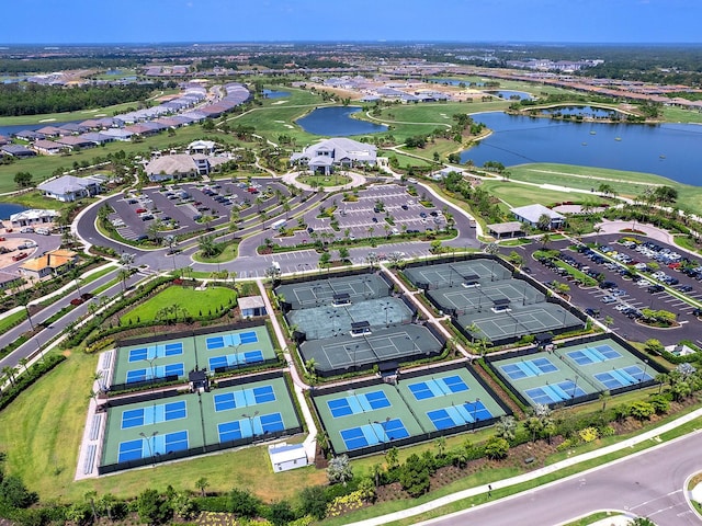 15037 Montello Way, Lakewood Ranch, FL 34211 - aerial view featuring a residential view, a water view, and golf course view