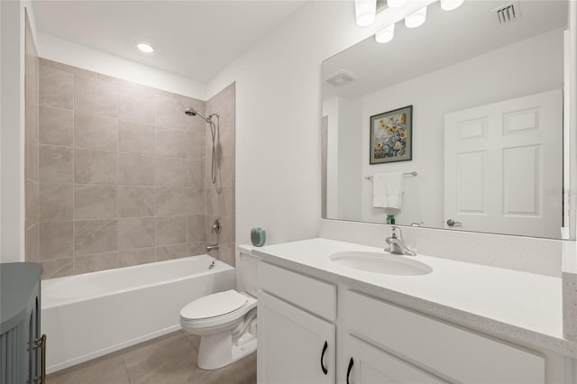9725 Last Light Gln, Parrish, FL 34219 - full bath with vanity, toilet, tile patterned floors, and  shower combination
