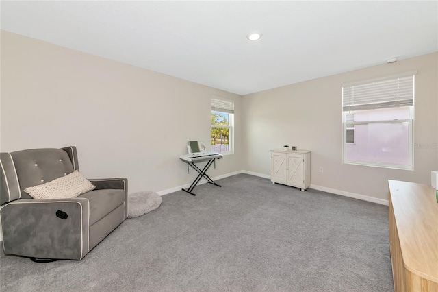 2969 Great Abaco Way, Bradenton, FL 34208 - living area with carpet flooring and baseboards