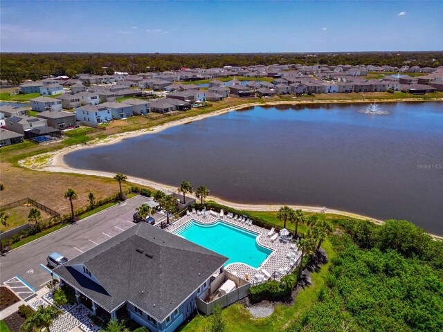 2969 Great Abaco Way, Bradenton, FL 34208 - aerial view of residential area with a nearby body of water and a pool area