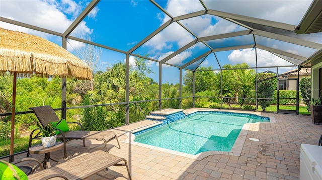 1358 Cielo Ct, North Venice, FL 34275 - pool with a patio area and a lanai