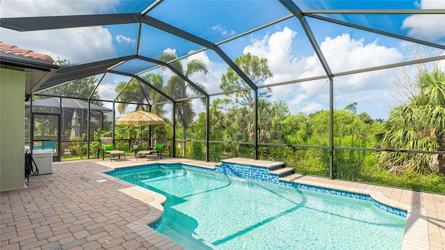 1358 Cielo Ct, North Venice, FL 34275 - outdoor pool with a patio area and a lanai