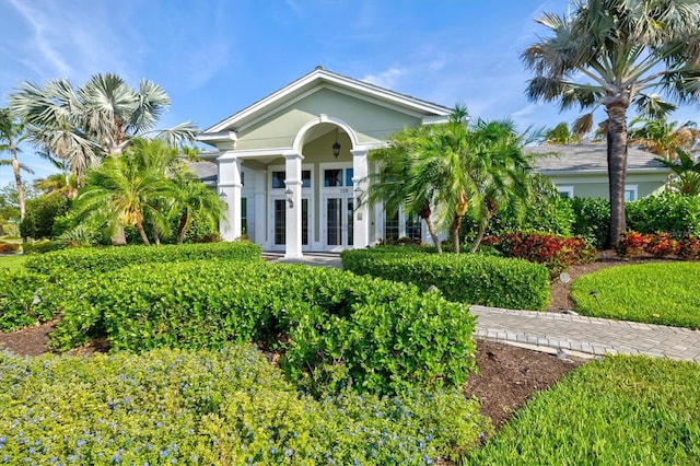 property entrance with french doors