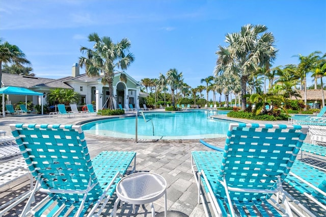 pool featuring a patio