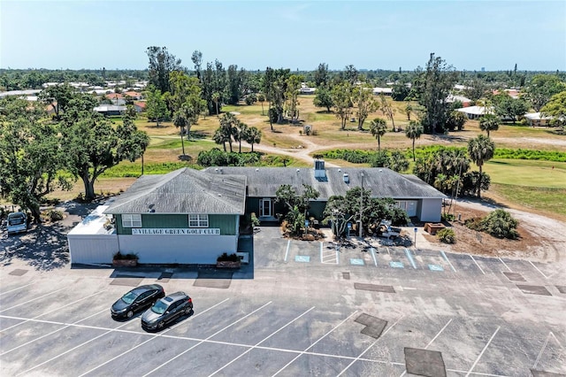 aerial view with view of golf course